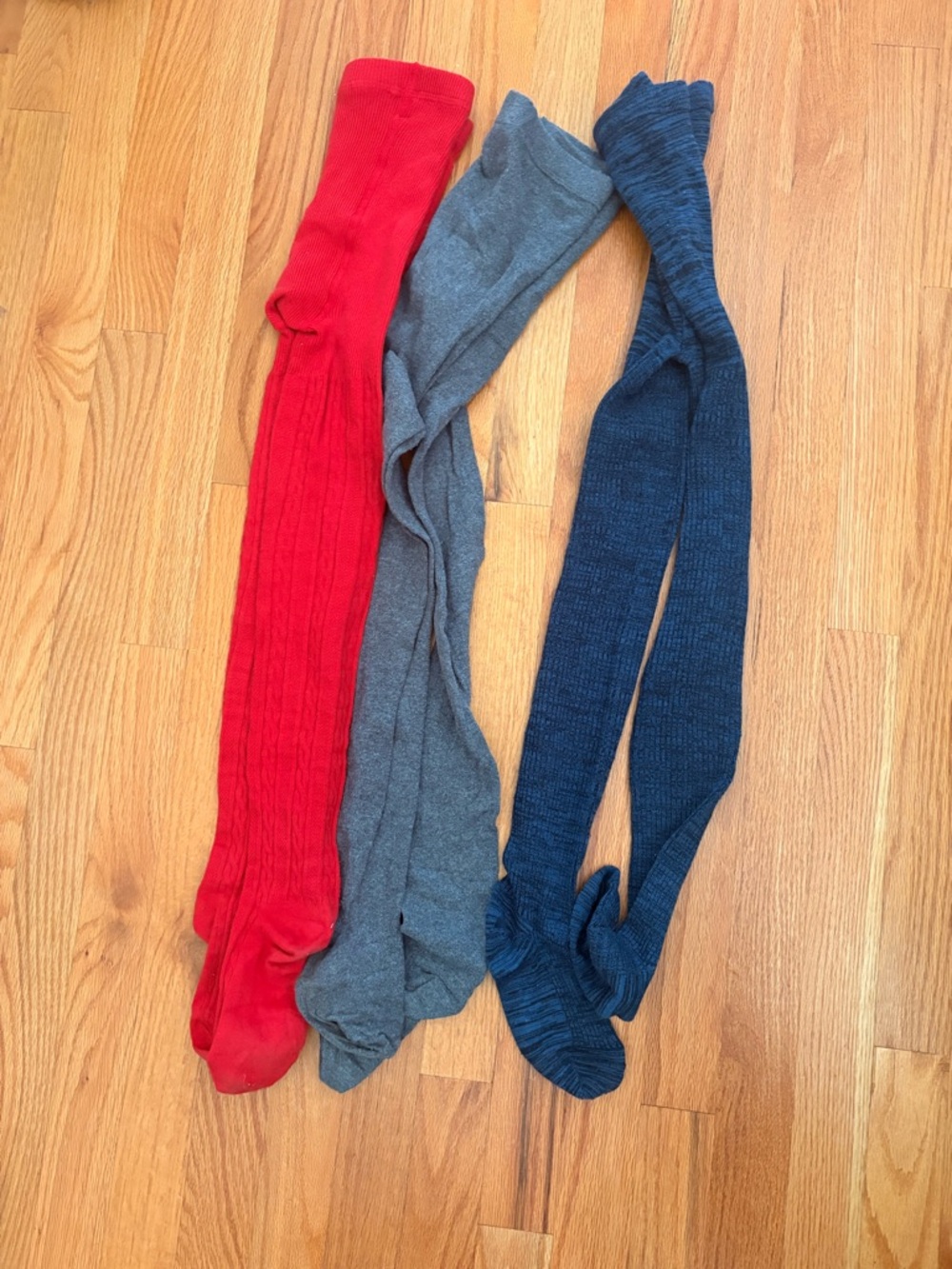 3 for 1 Girls sweater tights - Red, Gray, Navy assorted brands